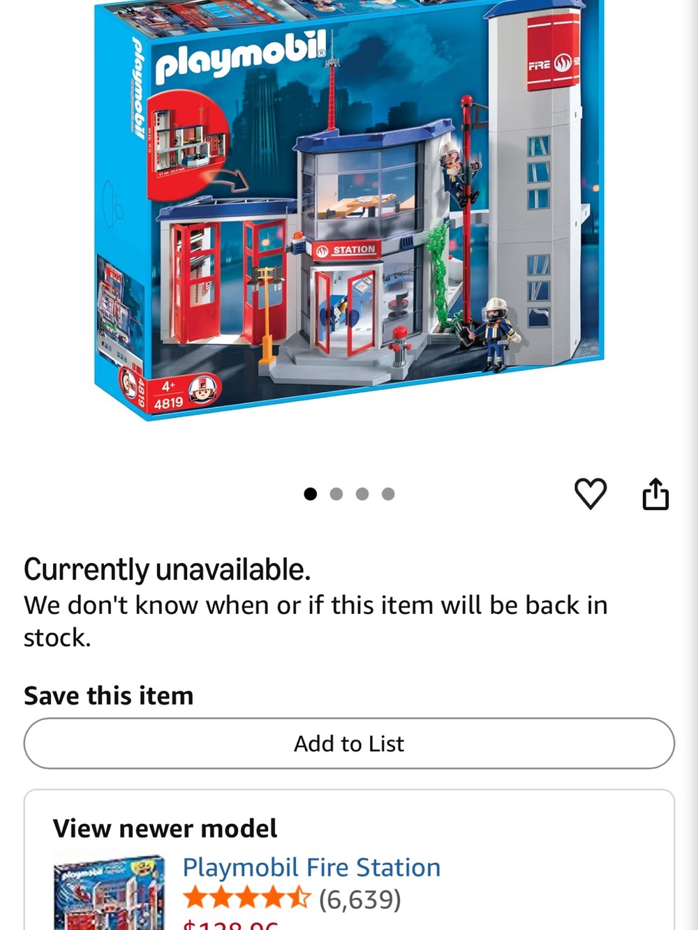 Playmobil Fire Station lot 4819 + new in bags not box